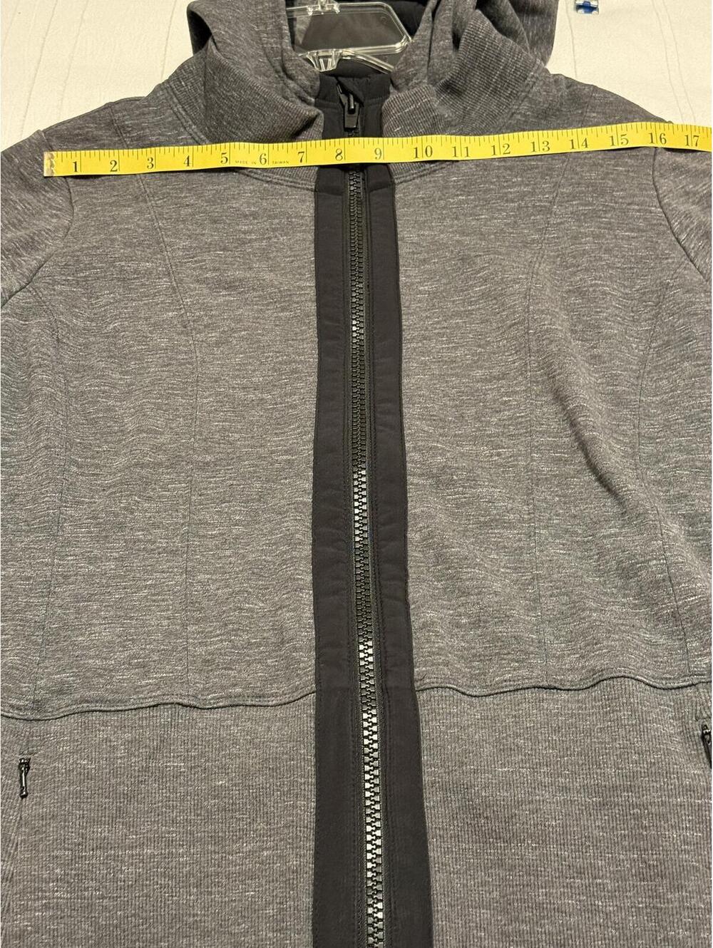 Athleta Gray Heather Fleece Lined Full Zip Jacket Women's XL - Picture 5 of 8